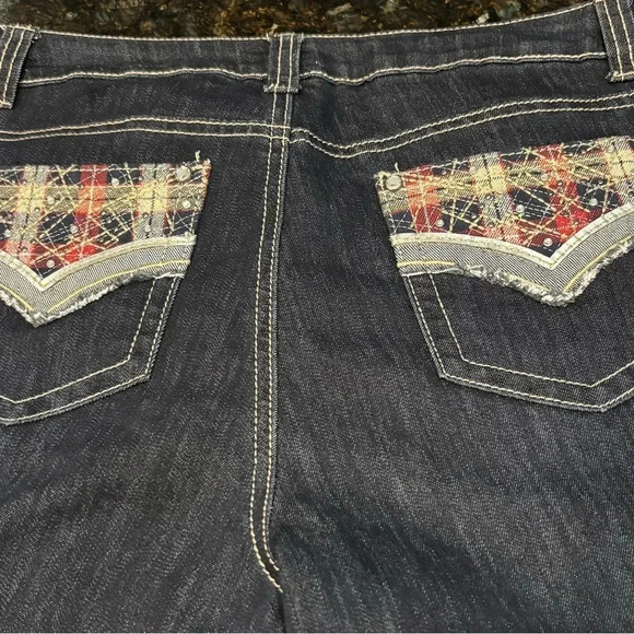 Baccini jeans, straights, Size:10 Patchwork, Embellished, contemporary, Classic - Picture 4 of 7